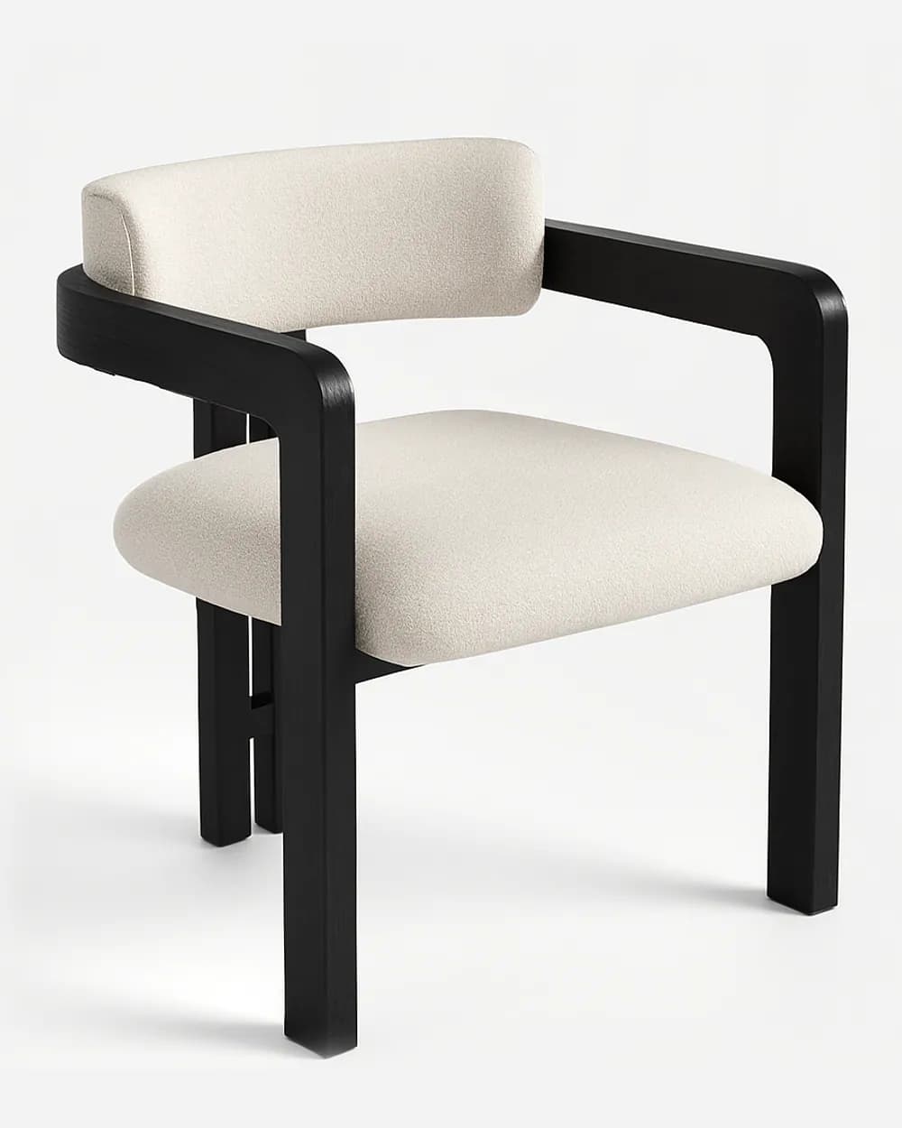 Florence Dining Chair dining chair — a solid red oak frame finished in a black stain with a subtle 10% gloss provides a refined structure