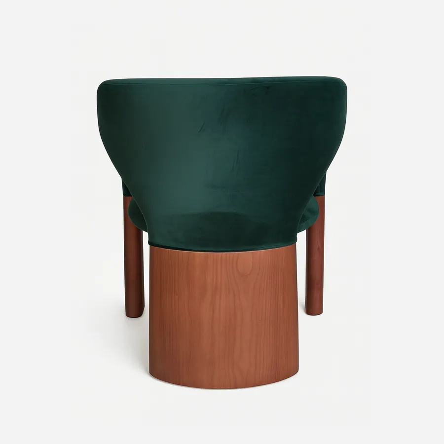 Manila Dining Chair dining chair — the frame is crafted from solid ash wood in a walnut-stained finish