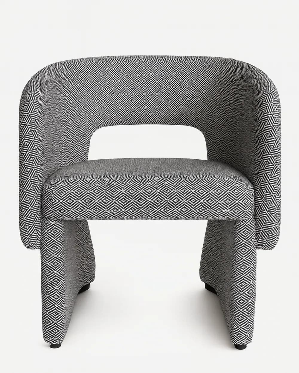 Sevilla Dining Chair dining chair — the dining armchair is fully upholstered in patterned fabric and finished with a skirting detail in stained solid Sou…