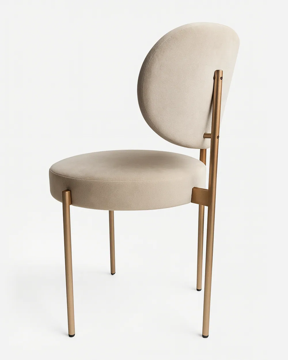 Tallinn Dining Chair dining chair — the frame is crafted from stainless steel with a brass electroplated finish