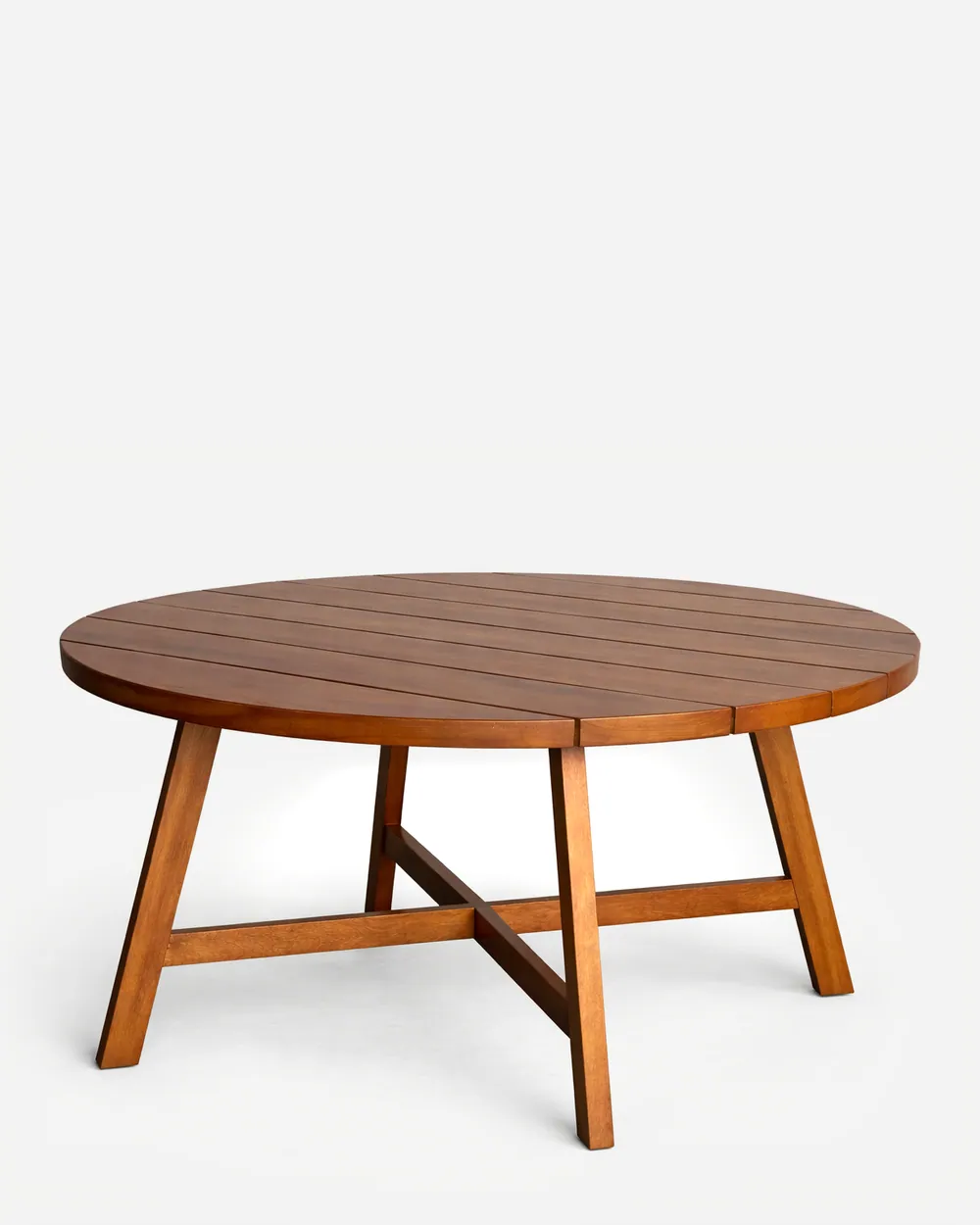 Veso dining table — an outdoor dining table crafted from solid oiled Iroko wood, featuring a 40 mm thick top with clean straight-cut edge…