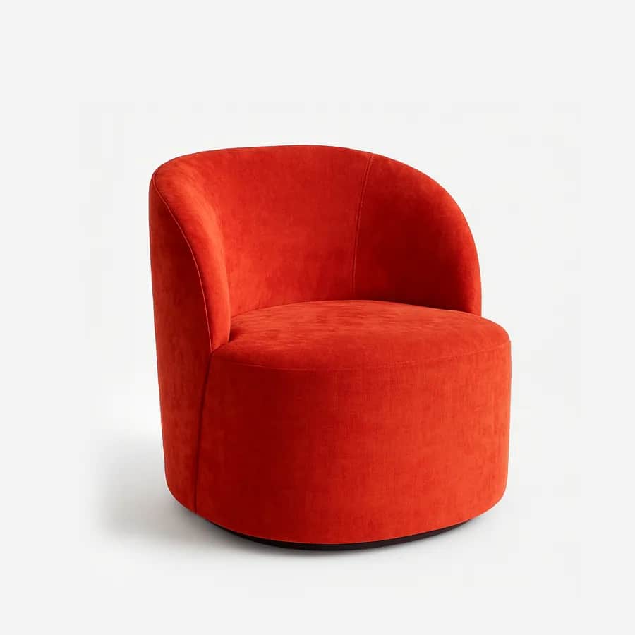 Astra Lounge Chair lounge chair — shell fully upholstered, with rubber buffer detailing