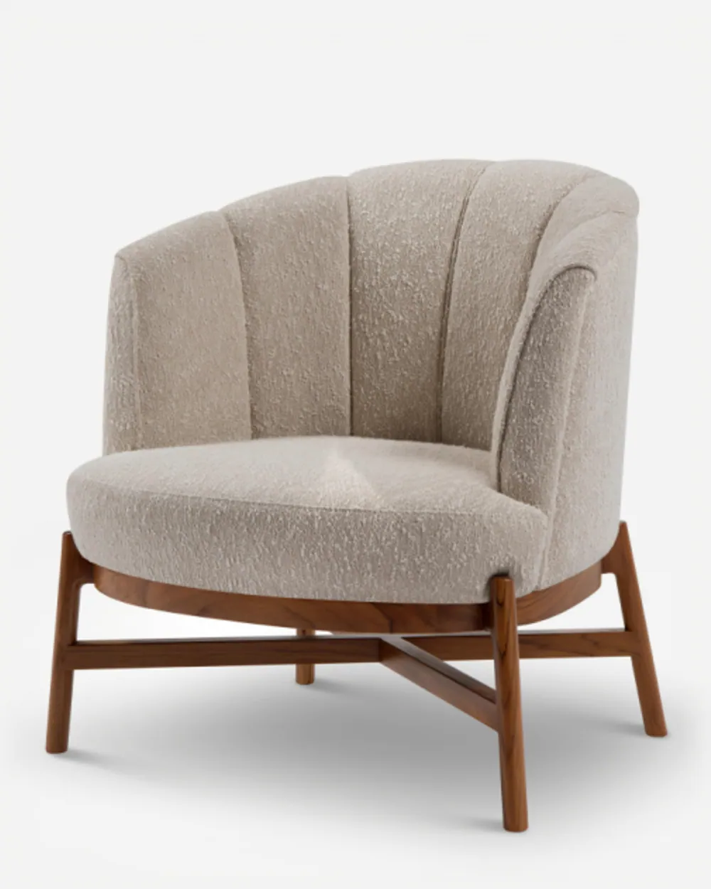 Mireo Lounge Chair lounge chair — shell fully upholstered in textured fabric