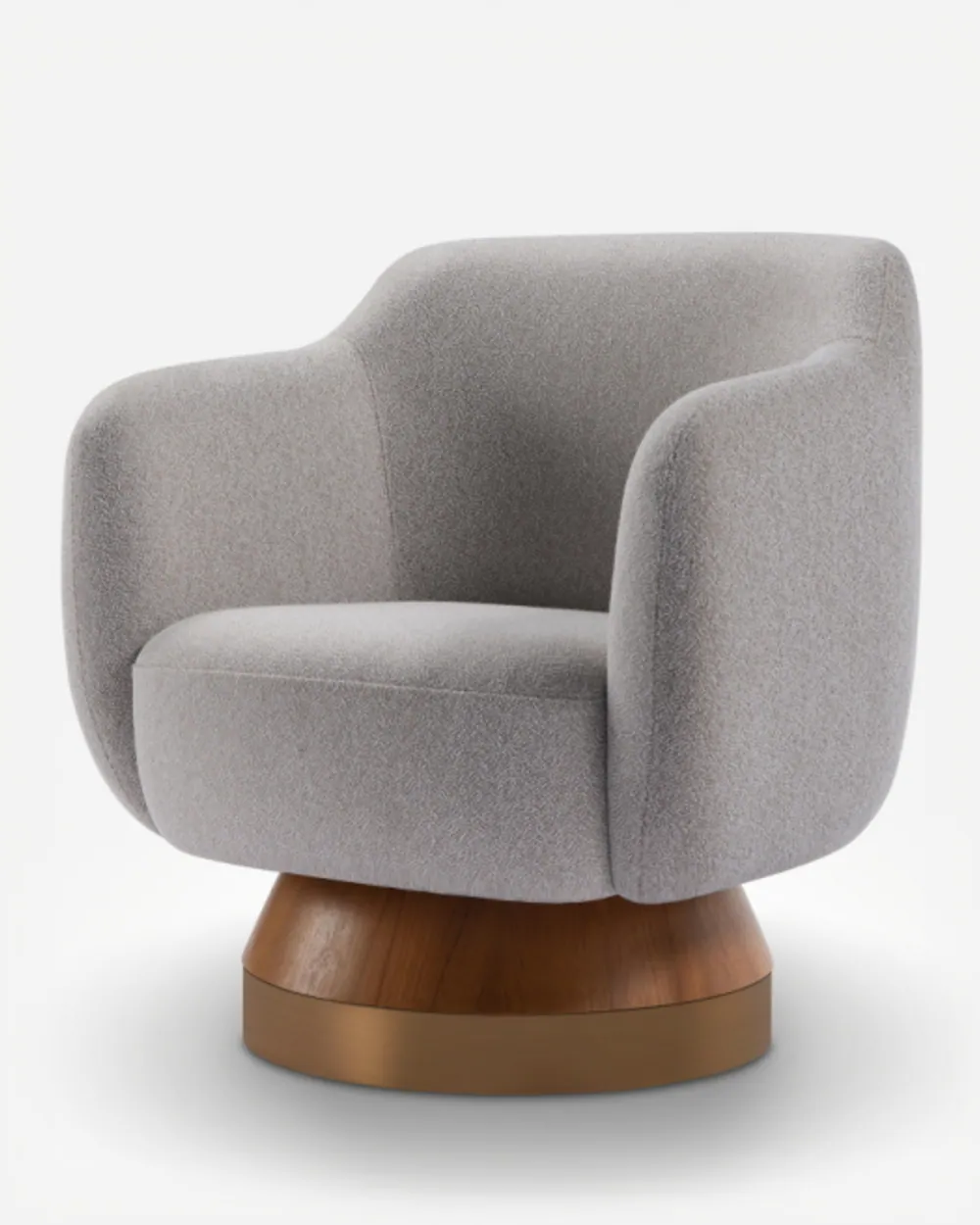 Solace Lounge Chair lounge chair — shell fully upholstered in a soft textured fabric