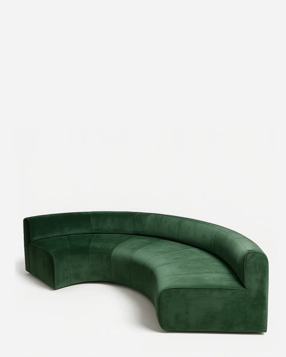Marlo Sofa sofa — curved sofa fully upholstered in rich velvet fabric, offering a seamless sculpted form