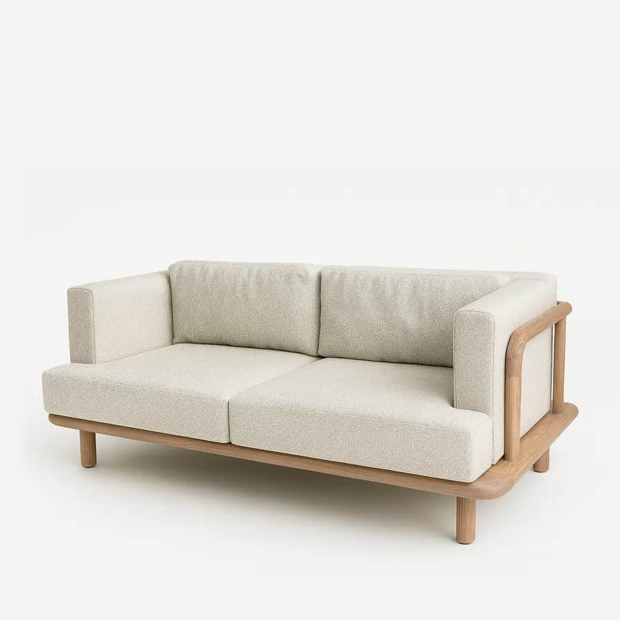 Solari Sofa sofa — frame in solid ash wood stained