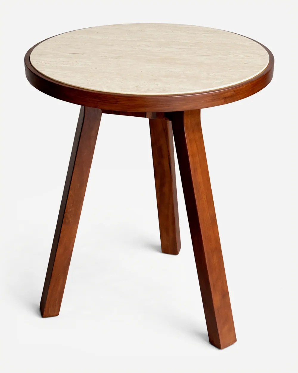 Alba side table — crafted from solid iroko wood with an oiled finish, this outdoor dining table features a sculptural slatted pedestal…