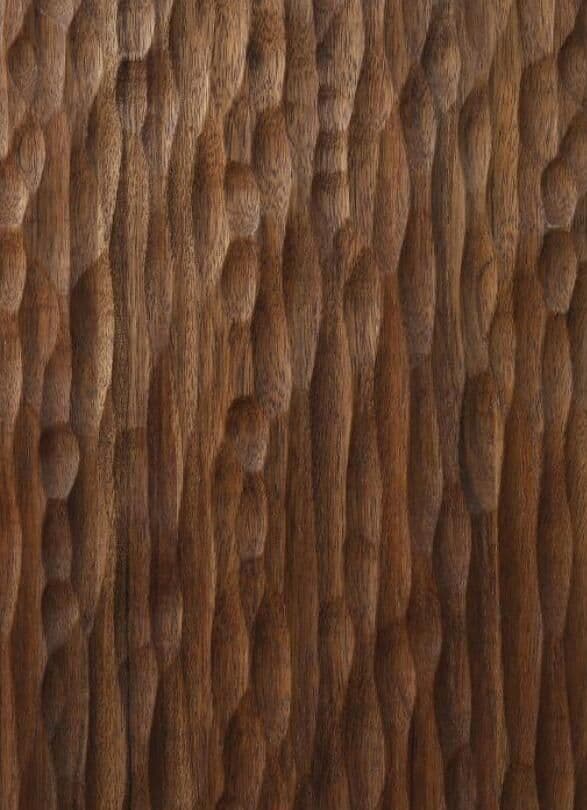 Hand-carved walnut panel