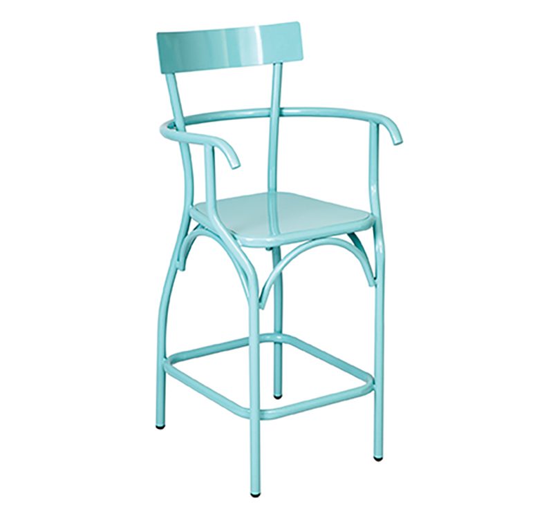 Berlin Arm Metal Barstool