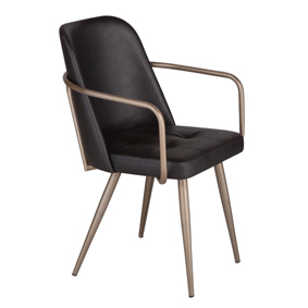 Clooney Dining Tessuto Metal Armchair