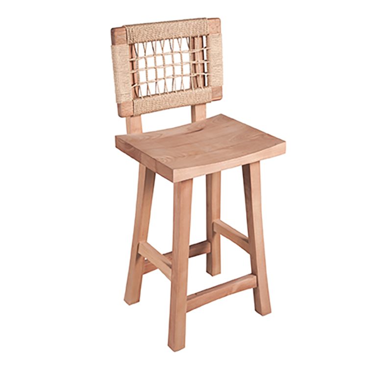 Intreccio Barstool Iroko Wood