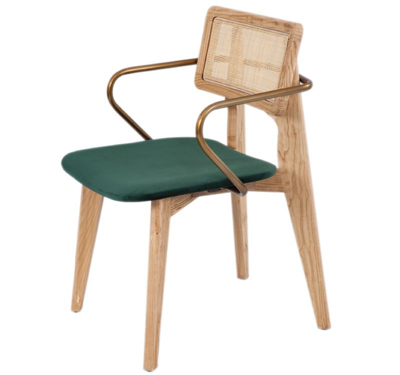 Rien Ash Wood Chair Seat Upholstered