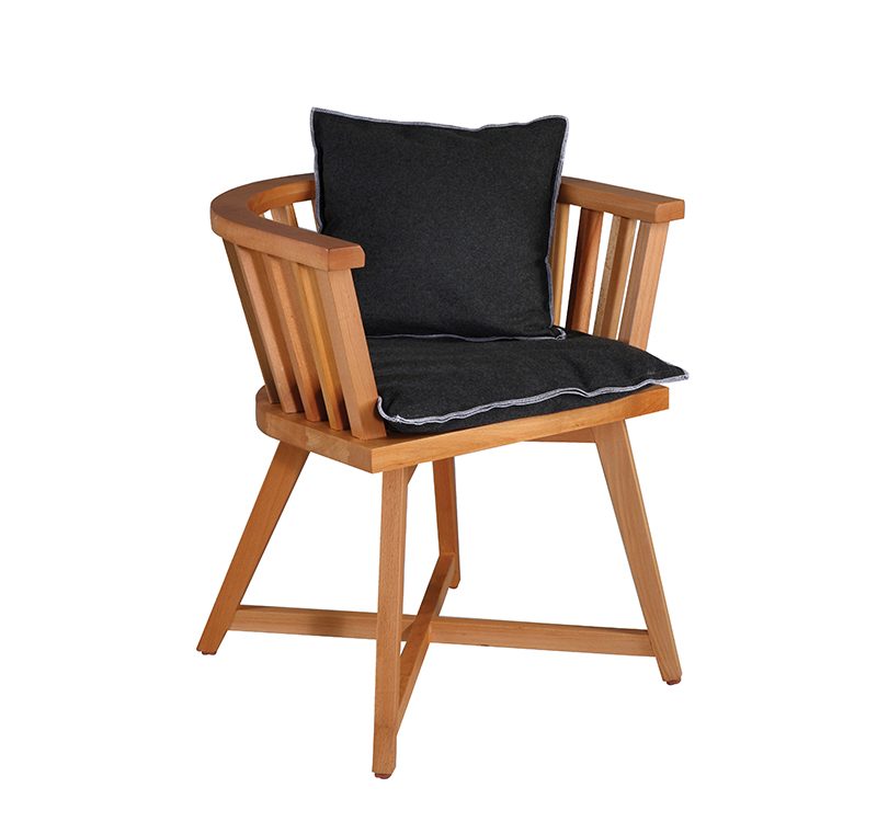 Cage Dining Armchair Iroko W/O Cushion