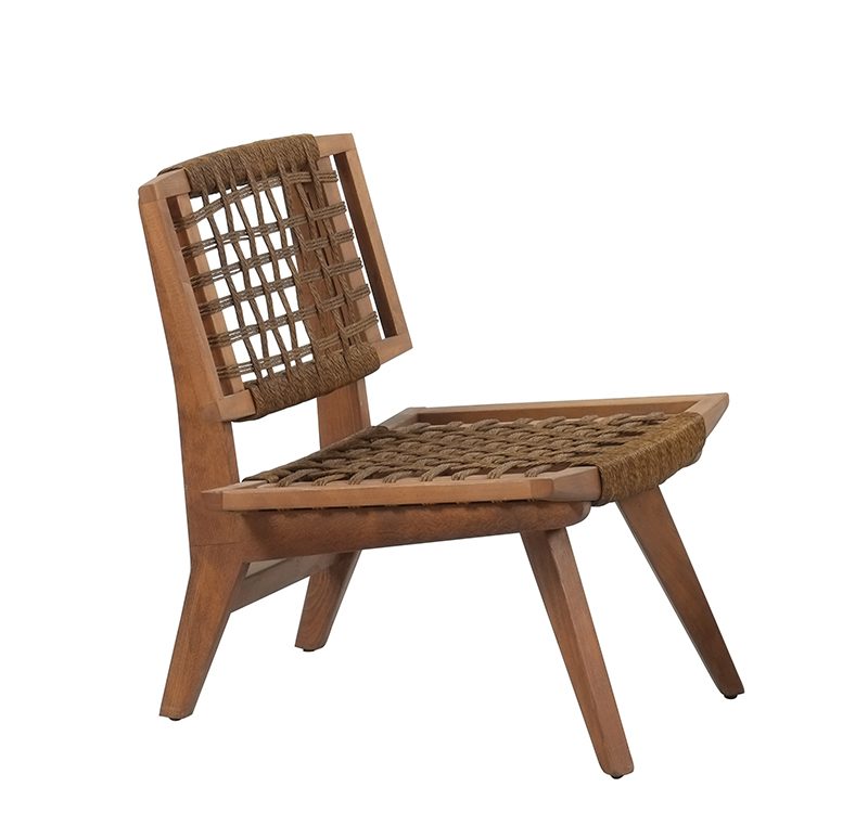 Idris Tropical Wood Lounge Chair