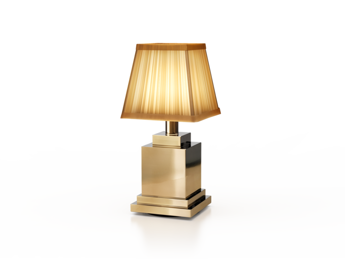 Ritz Brass Pleated Silk Shade Pro