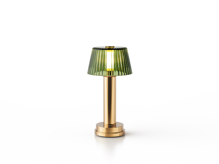 Victoria 18-Karat Gold Green Glass Shade