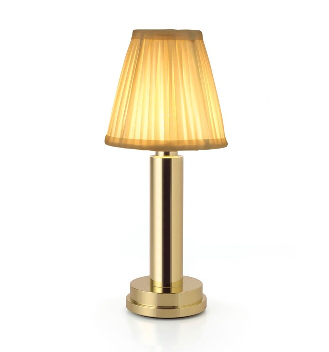 Victoria Brass Pleated Silk Shade