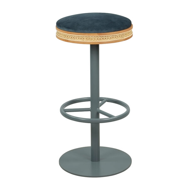 Blakey Steel Cane Barstool Swivel Without Back