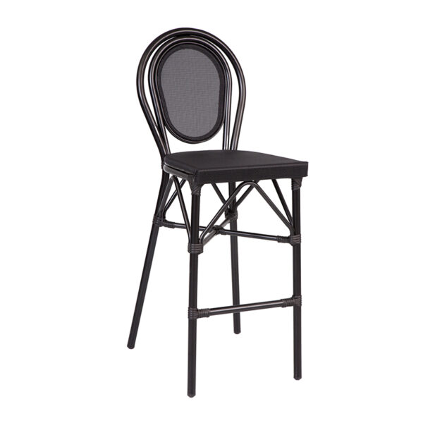 Elysse Barstool With Back Black