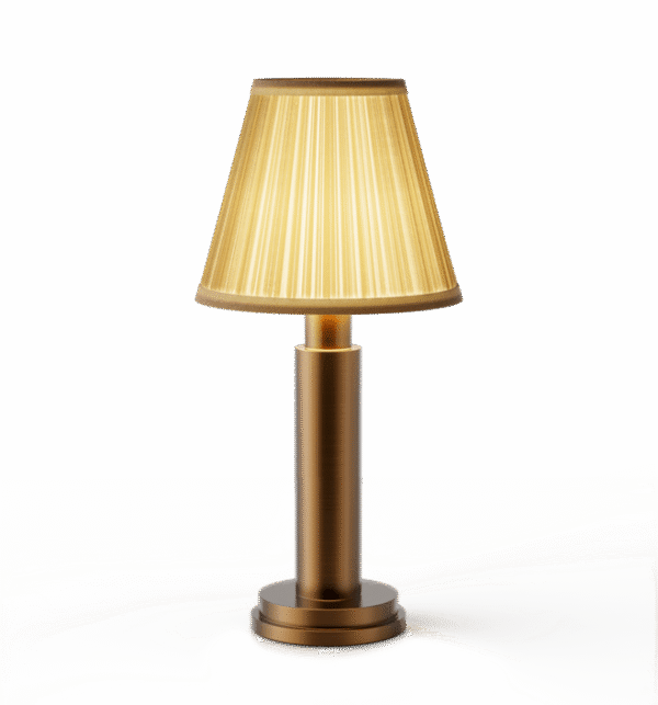 Elizabeth Aged Brass Silk Pleated Cone