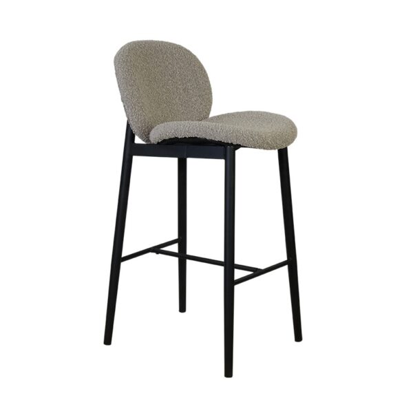 Flanders Barstool With Back Grey