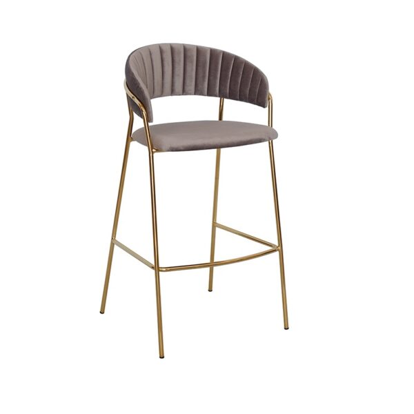 Rivera Barstool With Back Grey