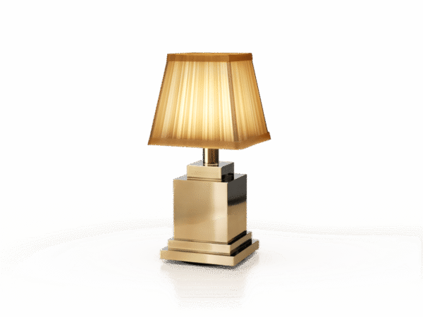 Ritz Brass Pleated Silk Shade Uno