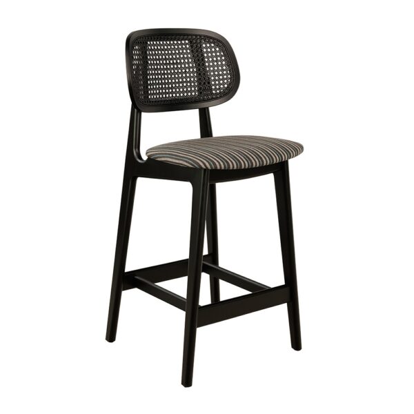 Secco Tessuto Barstool With Back Oak