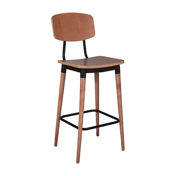 Stories Barstool With Back Oak