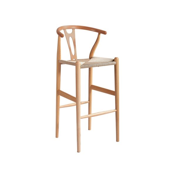 Victory Barstool With Back Lacquer White